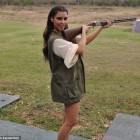 Kim Kardashian Goes Skeet Shooting