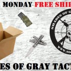 Shades of Gray Tactical Cyber Monday Free Shipping Sale
